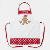 Tablier Petit pain d'épices de Noël Homme Apron (Recto)