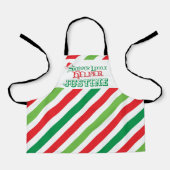 Tablier Petite aide à cuire des bandes vert rouge (Recto)