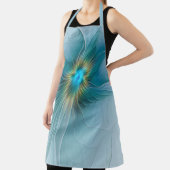 Tablier Petite Beauté Moderne Bleu Or Fractal Art Flower (Insitu)