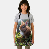 Tablier "Petite Charme : Le lapin nain Brown et blanc" (Insitu)