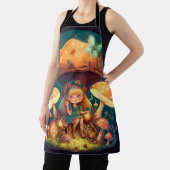 Tablier Petite elve de fille parmi les champignons (Insitu)