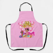 Tablier Petite fille en rose (Recto)