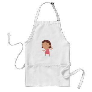 Tablier Petite Fille Fantaisiste en Robe Rayée Rose