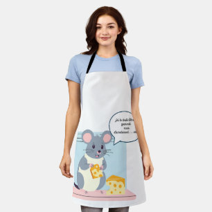 Tablier petite souris un morceau de fromage