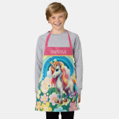 Tablier Petites filles mignonnes imaginaire ajouter nom un (Porté)