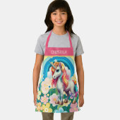Tablier Petites filles mignonnes imaginaire ajouter nom un (Insitu)