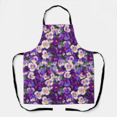 Tablier Petites Pansies violettes (Recto)