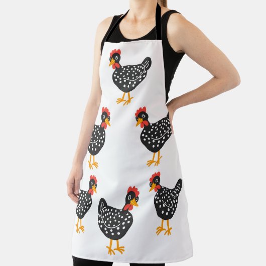 Tablier Petites poules noires (Insitu)