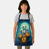 Tablier Petits fantômes de boo dans la forêt noire Hallowe (Insitu)
