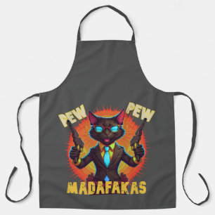 Tablier Pew Pew Madafakas Chat noir