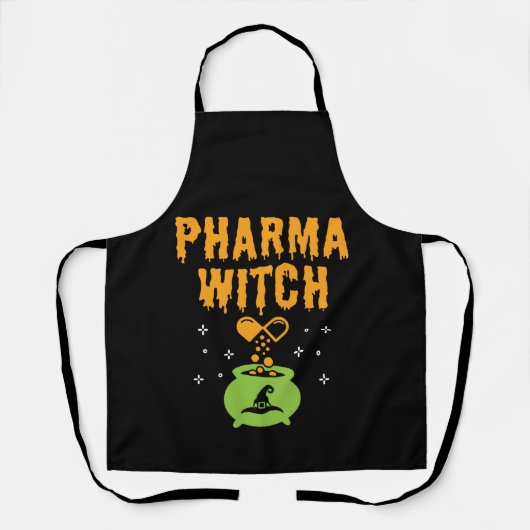 Tablier Pharma Witch Pharmacy Pharmacy Tech Halloween (Recto)