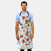 Tablier Pharmacie personnalisée de fraises et de capsules (Porté)