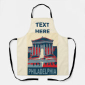 Tablier Philadelphie Design Abstrait ajouter du texte, Apr (Recto)