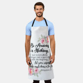 Tablier Philippiens 4:6 Soyez anxieux pour rien de rose fl (Porté)