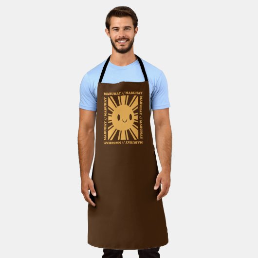 Tablier Philippin Sun Smile Mabuhay Tagalog (Porté)