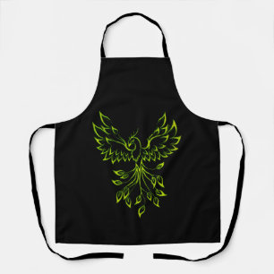 Tablier Phoenix vert se lève sur le noir