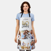 Tablier Photo collage blanc et or 40e anniversaire moderne (Porté)