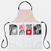 Tablier Photo Collage Couple | Cadeau moderne Valentines (Recto)
