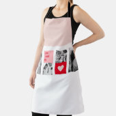 Tablier Photo Collage Couple | Cadeau moderne Valentines (Insitu)