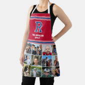 Tablier Photo Collage Famille Monogramme Marine Crimson Ro (Insitu)