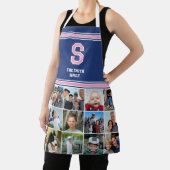 Tablier Photo Collage Famille Monogramme Marine Rose (Insitu)