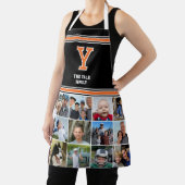 Tablier Photo Collage Famille Monogrammé Orange Noir (Insitu)