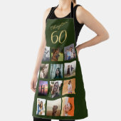 Tablier Photo Collage Green Gold 60e anniversaire (Insitu)