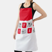 Tablier Photo Collage Moderne & Cadeau Rouge Pour Lovely W (Insitu)