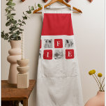 Tablier Photo Collage Moderne & Cadeau Rouge Pour Lovely W<br><div class="desc">Photo Collage Moderne & Cadeau Rouge Pour Lovely Wifey</div>