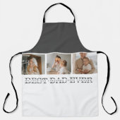 Tablier Photo Collage moderne & Gris Meilleur Papa Jamais  (Recto)