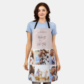 Tablier Photo collage rose girly 50e anniversaire moderne (Porté)