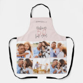 Tablier Photo collage rose girly 50e anniversaire moderne (Recto)