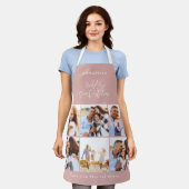 Tablier Photo collage rose girly moderne mère journée (Porté)
