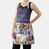 Tablier Photo collage rose violet moderne mères jour apron (Insitu)