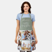 Tablier Photo collage sauge vert moderne mère journée (Porté)