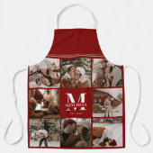 Tablier Photo Collage simple et moderne Monogramme Cadeau (Recto)