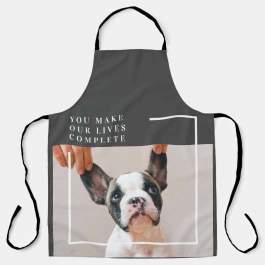 Tablier Photo de chien moderne | Devis de chien (Recto)