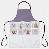 Tablier Photo de collage moderne Meilleure mère Ever Purpl (Recto)