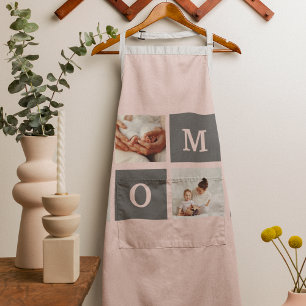 Tablier Photo de collection moderne Best Mom Pink & Grey C