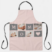 Tablier Photo de collection moderne Best Mom Pink & Grey C (Recto)