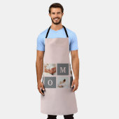 Tablier Photo de collection moderne Best Mom Pink & Grey C (Porté)