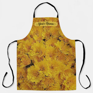 Tablier Photo de fleurs de Mums jaunes