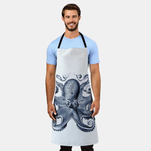 Tablier Photo de la marine Blue Octopus par Ernst Haeckel (Porté)