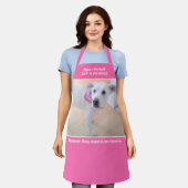 Tablier Photo de mignonne Sweet blanc Chien rose Meilleure (Porté)