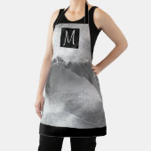 Tablier Photo en noir et blanc de Feuilles de raisin gris (Insitu)