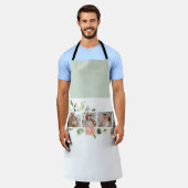 Tablier Photo Famille Collage Branché Avec Fleurs Cadeau (Porté)