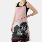 Tablier Photo moderne | Cadeau de Valentines Rouge et Rose (Insitu)