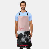 Tablier Photo moderne | Cadeau de Valentines Rouge et Rose (Porté)