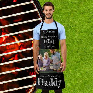 Tablier Photo personnalisée daddy devis script fête des pè
