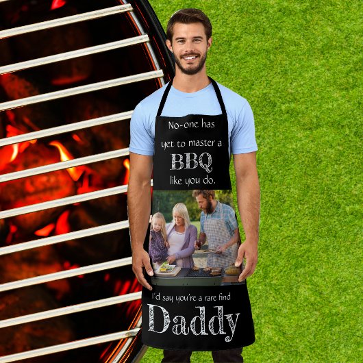 Tablier Photo personnalisée daddy devis script fête des pè